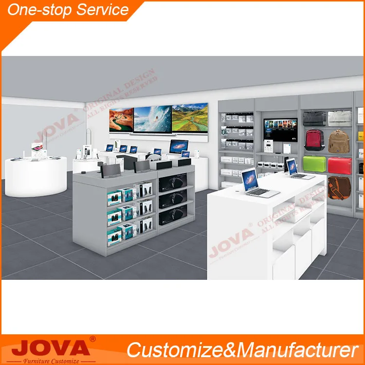 Custom Computer Retail Table Computer Shop Showcase Decoration And