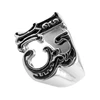 wholesale stainless steel mens rings lucky no.13 motor biker ring (HF-074)