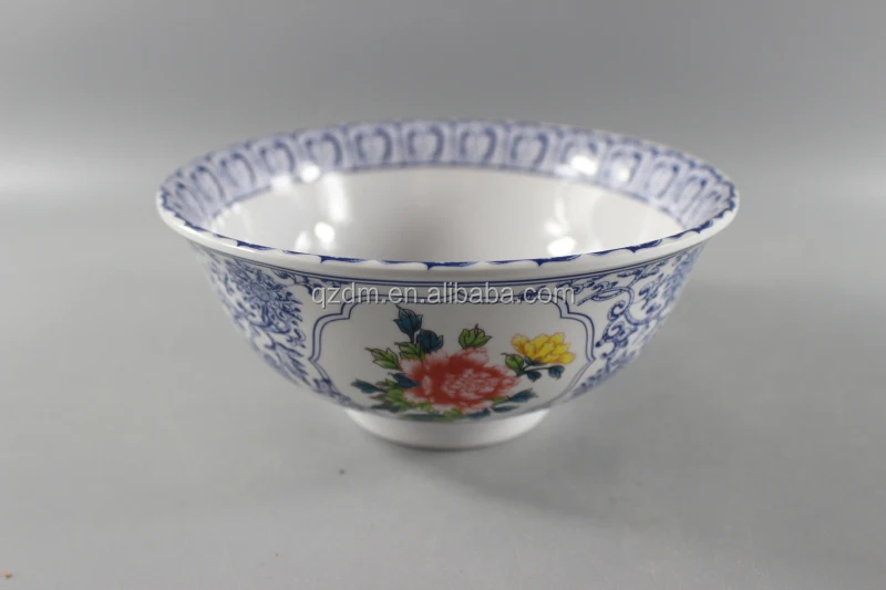 Inside and Outside print melamine round bowls