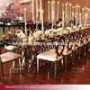 Oval shape scale shape long wedding dining table gold