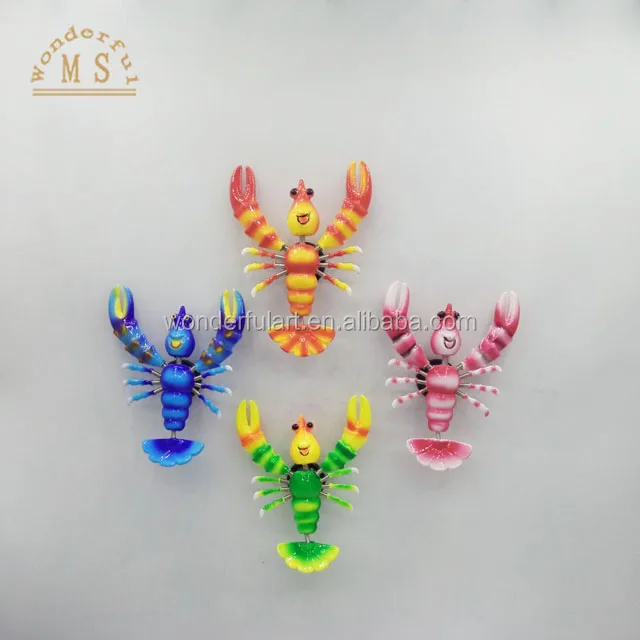 Plastic decorative seafood crab and lobster fridge magnets, import fridge magnets china, simulation ocean figurine fridge magnet