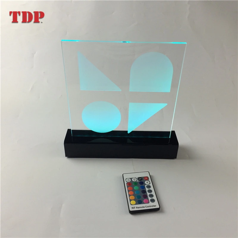 Laser Engraved Double Led Light Bases Acrylic 12v Led Edge Lit Sign