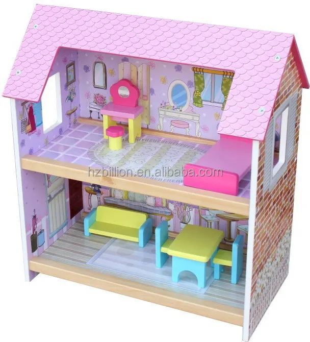 Fashion And Attractive Wooden Princess Children 3 Y Doll House Fashion And Attractive Wooden Princess Children 3 Y Doll House For Toy Kids