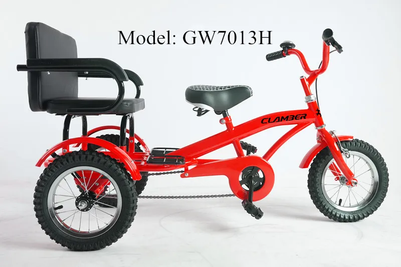 Kid Ride-on Trike Toy 2-seater Tricycle 