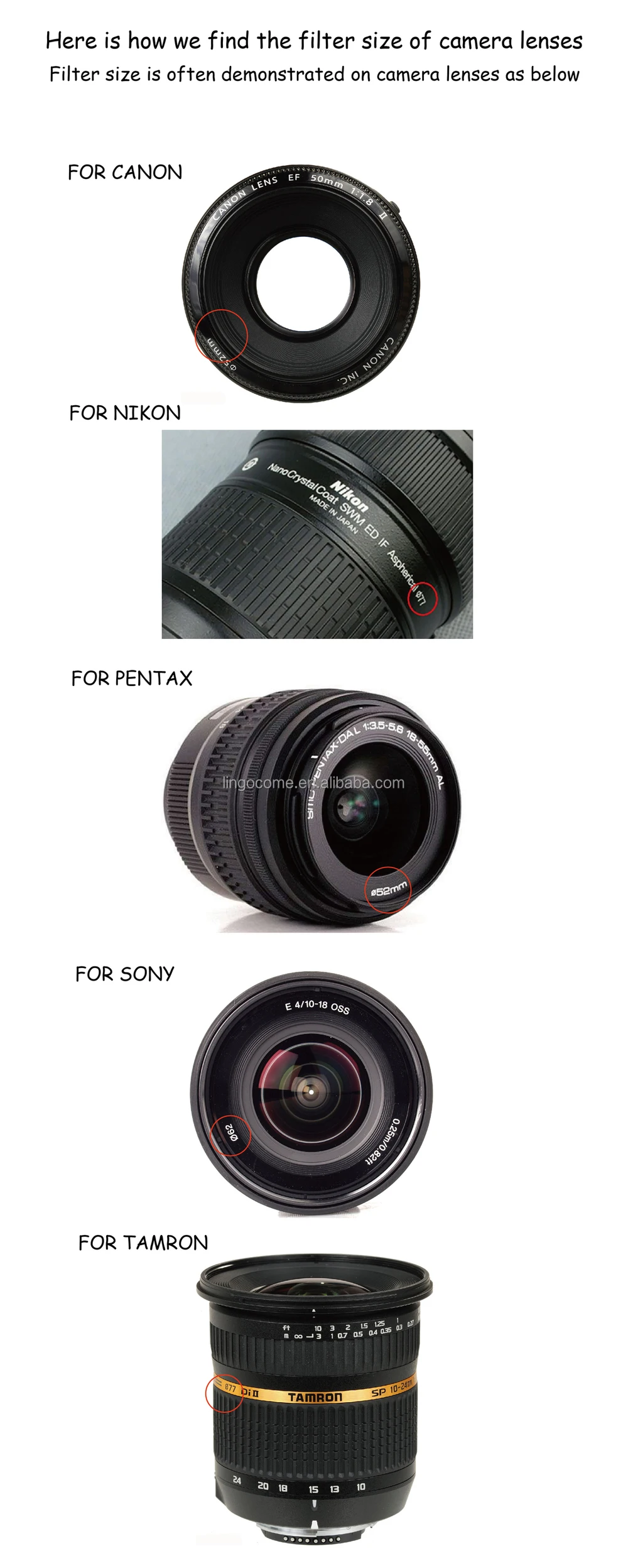 62mm Slim Cpl Circular Polarizing Filter For Dslr Canon 70d 60d 50d 40d