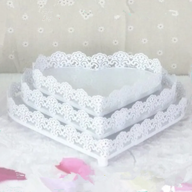 3 Tier Heart Shape Wedding Cake Stand Decorative Disposable Party