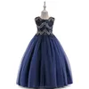 Lifu New Design Kids Clothes Girl Dress Princess Wedding Dress Ball Gown Fringe Long Dress
