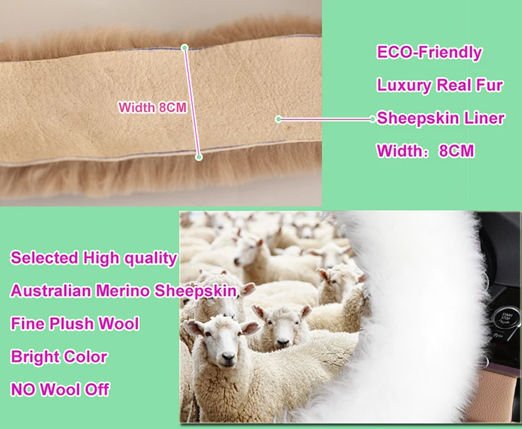 Long Wool Plush Sheepskin Car Steering Wheel Cover For Car Interior  Accessories - Buy Steering Wheel Cover,Car Steering Wheel Cover,Car  Interior 