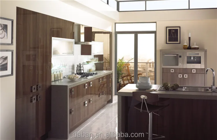 High Gloss Kitchen Cabinets Vs Breakfast Bars& Muebles De Cocina( E0,E1 ...