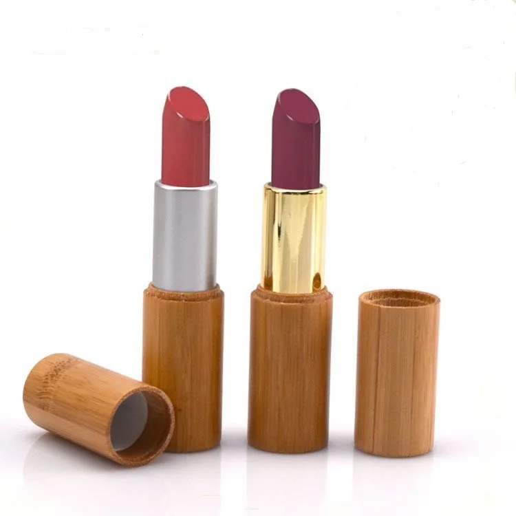 Diy Lipstick Lip Balm Gloss Tubes Empty Bamboo Oem 5ml Cosmetics 10ml