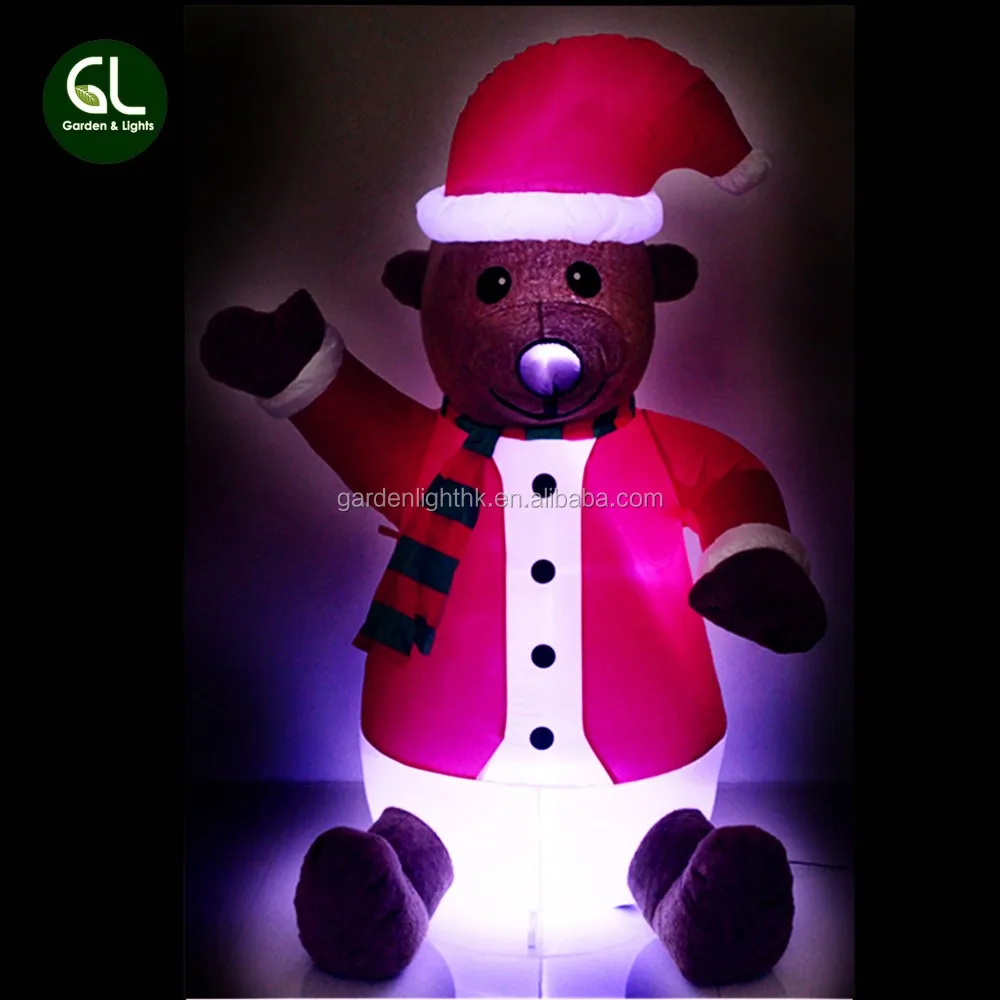 teddy bear inflatable christmas