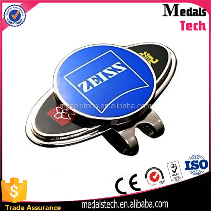 China manufacturer beautiful car logo metal golf hat clip with magnet