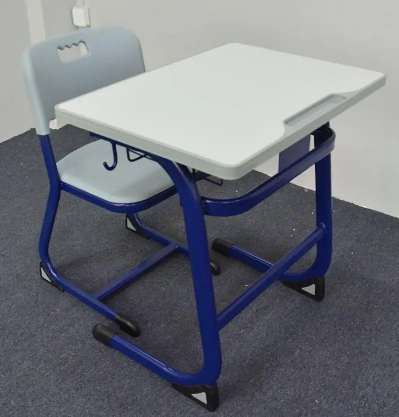 Modern Affordable School Set Desk With Attached Chair Training Room