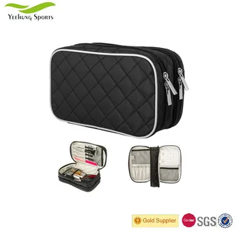 Double Layer Cosmetic Bag Multiple Compartments Toiletry Case Make Double Layer Cosmetic Bag Multiple Compartments Toiletry Case Make Up Brush Holder