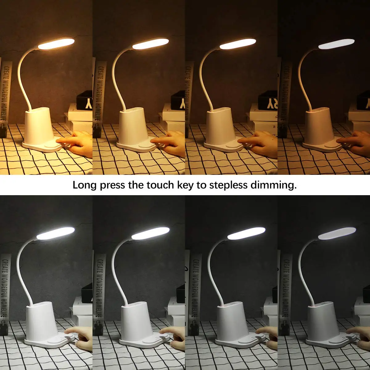 YARRAE 2018 Multifunction LED Desk Lamp with USB Charging Port and Pen Holder