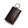 Famous Brand 2019 Wholesale Price Low MOQ Retro Card Bag with Metal Ring High Quality Genuine Leather Key Holder Custom Bag