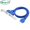 0.5M PC Mainboard 20 pin to Dual USB 3.0 Ports Express Cable Motherboard 20Pin to 2 USB3.0 Panel Bracket Extension Cord