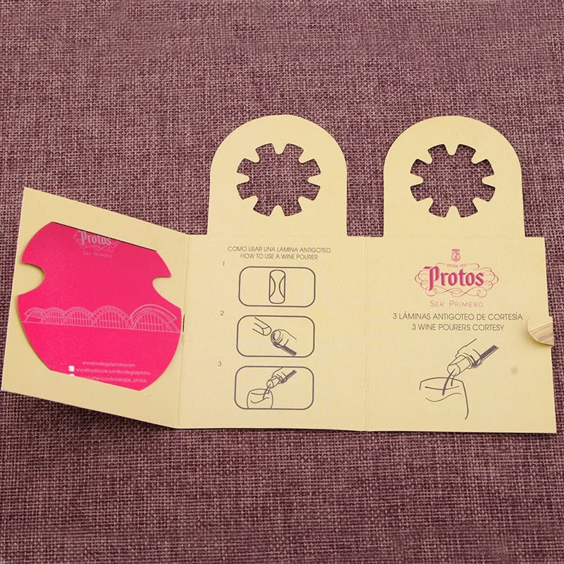 Custom Wine Drops Stopper Wine Pourer Disc Stopper With Custom Design