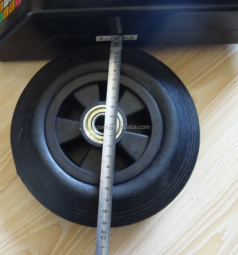 8inch solid rubber wagon cart wheel with metal rim