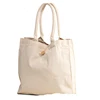 Women Shopping with Handles 10 oz. Cotton Canvas Tote Gift Bags with buttoned closure and cotton webbed handles