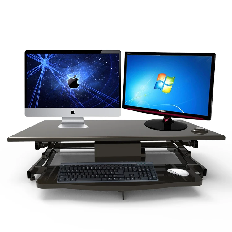 Ergonomic Desktop Electric Motor Lift Computer Desk For Monitor Stand