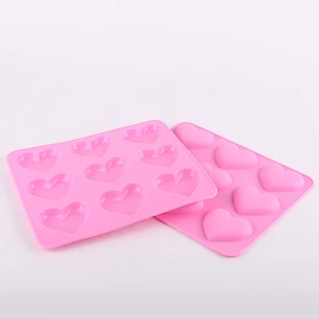 9-cavity Silicone Heart Shaped Chocolate Mold - Buy High Quality ...