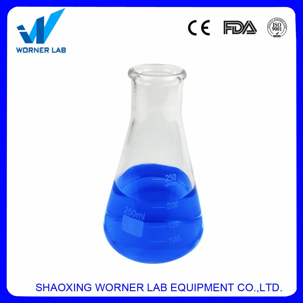 Worner Laboratory Glassware 250ml Conical Glass Flask Supplier Buy Conical Glass Flask