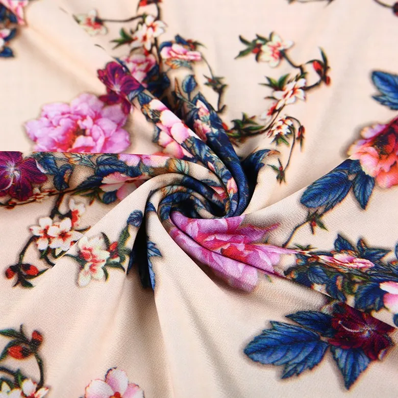 floral jersey knit fabric