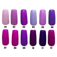 Free shipping Noble Purple Series 6pcs Inail Gel Nail Polish 15ml 12 colors for choice