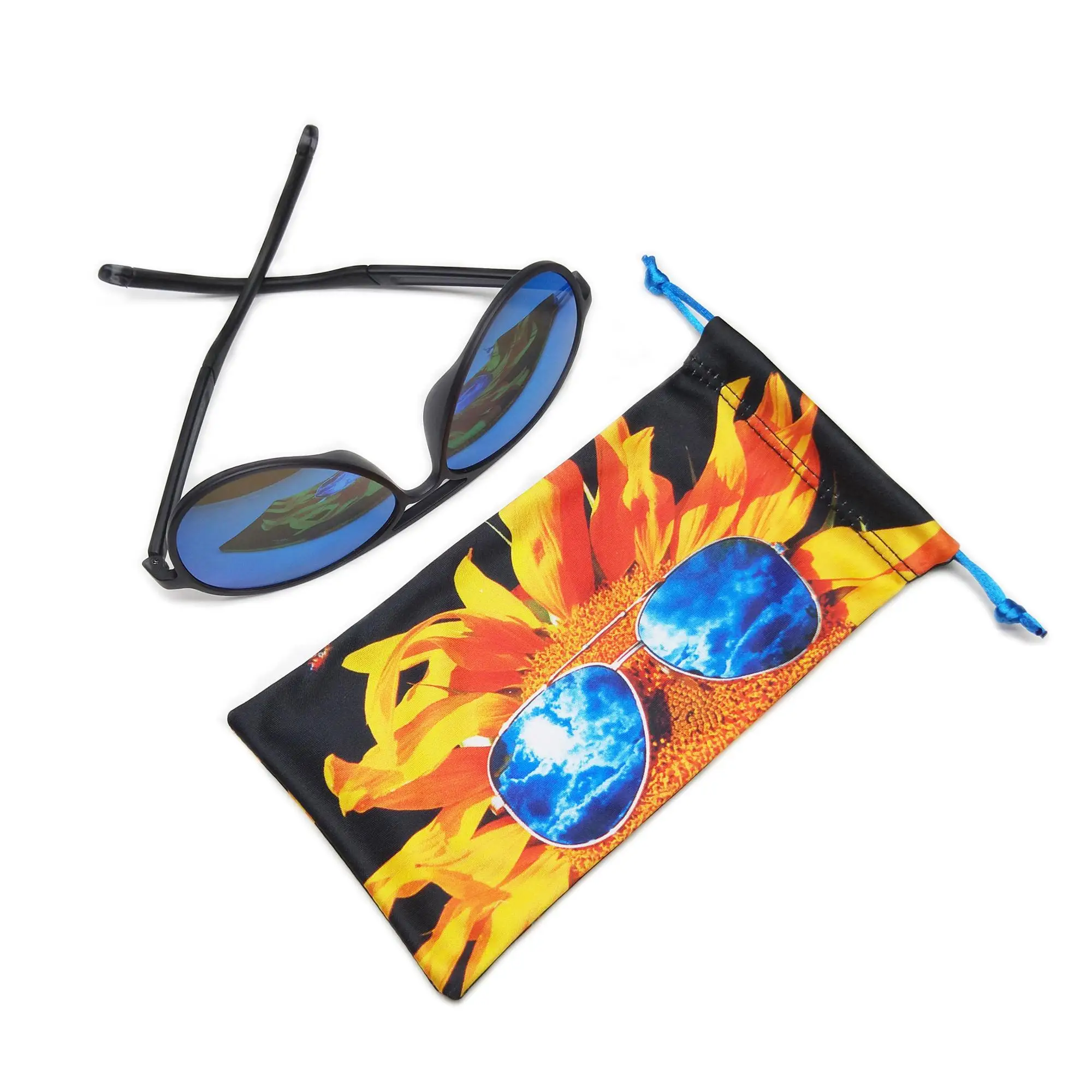 Custom Logo Printed Microfiber Sunglasses Glasses Eyeglasses Bag Pouch