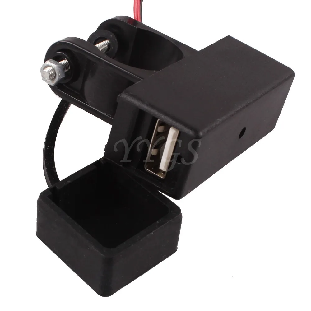 Quaanti Car Charger 5V 2.1A Dual USB Charger Socket Adapter Power Outlet for 12V 24V Motorcycle Car White