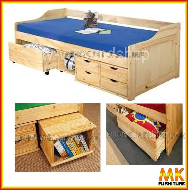 Kd Home Furniture Sofa Bed With Under Storage Drawers Buy Modern Sofa Bed With Storage Modern Single Bed Pine Wood Box Bed Product On Alibaba Com