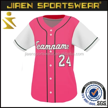 pink baseball jerseys custom