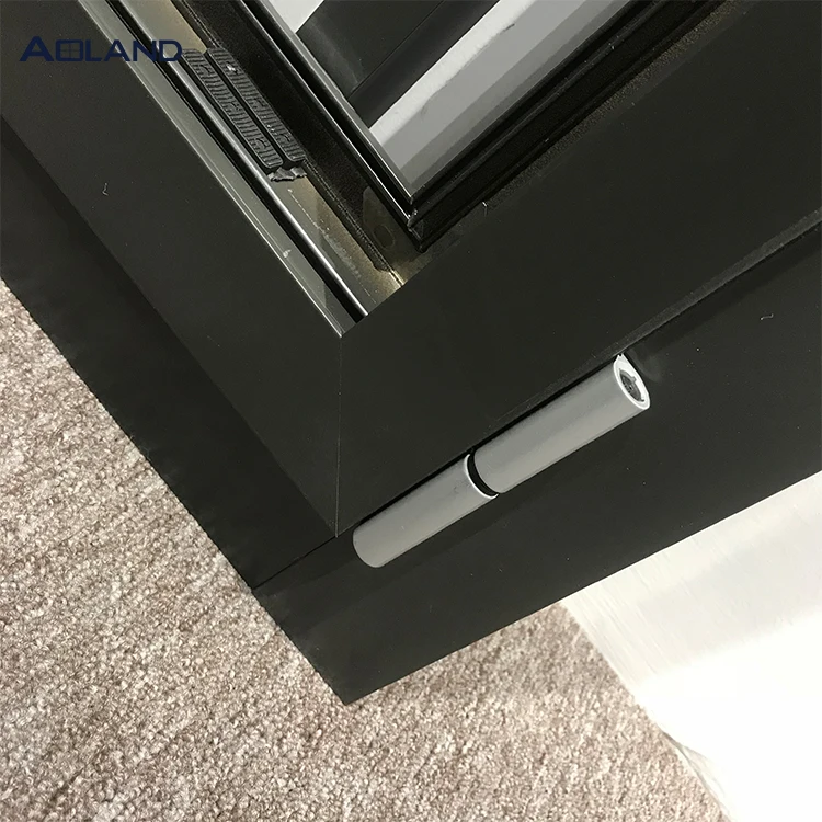 Single panel aluminum double glass sound insulation casement window