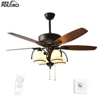 High Quality 42 Inch Modern Wooden Blade Ceiling Fan Chandelier