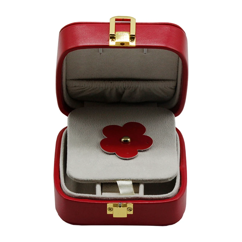 Fashion Hot Sell Small Leather Round Rectangle Jewelry Packaging Box
