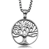 Titanium steel classic accessories jewelry tree of life necklace