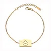 Hot Sale Simple Style Pierced Heart Cartoon Camera Stainless Steel Bracelet