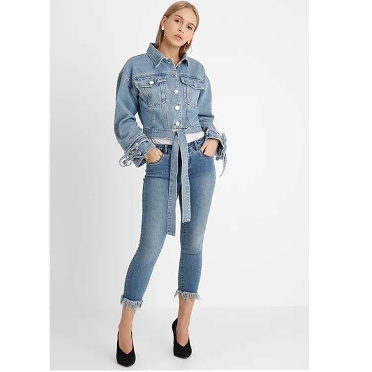 2019 Nouvelle Conception De Mode Femmes Denim Manteau 2019 Nouvelle Conception De Mode Femmes Denim Manteau