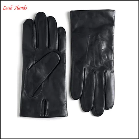 Men's Black /brown cashmere lined leather gloves