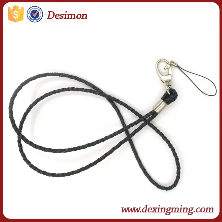 Braided Leather Necklace Lanyard for Cell Phone, Key, USB