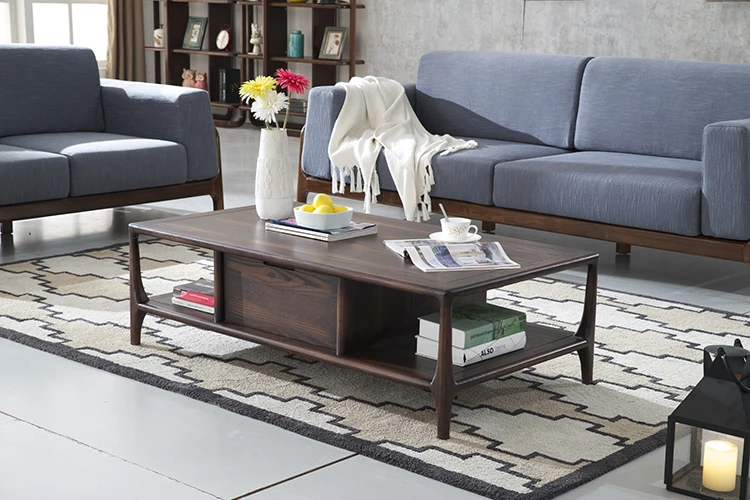 Living room furniture set ready made designer wood tea table coffee table modern