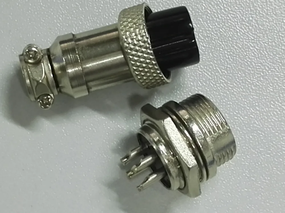 Aviation Application Solder Cable Electrical Mini Plug Connector 4 Pin