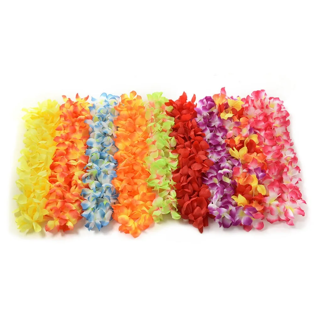 Various Colours Fabric Yellow Hawaiian Garland Lei