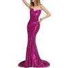 Crystal Sequin Plus Size New For Women Elegant Date Ceremony Party Prom Gown Formal Gala Luxury Long Evening Dresses