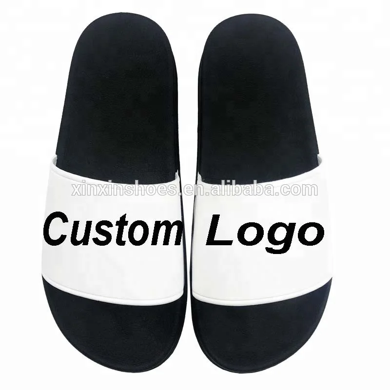 white flat slide sandals
