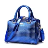 Ready Stock 2019 new latest fashion PU patent leather rivet pillow bags lady handbag women shoulder bag