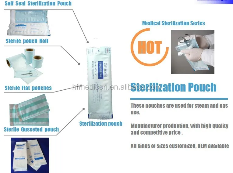 Disposable Self Sealing Sterilization Pouches For Different Dental