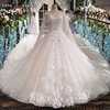 Jancember LS00178 Real shoulder shawl cape dresses new fashion detachable wedding dress train latest bridal wedding gowns