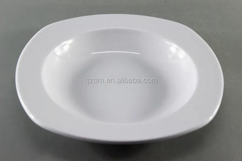 Square Shape Melamine Deep Plate Soup Plate Salad Plate 9 Inch